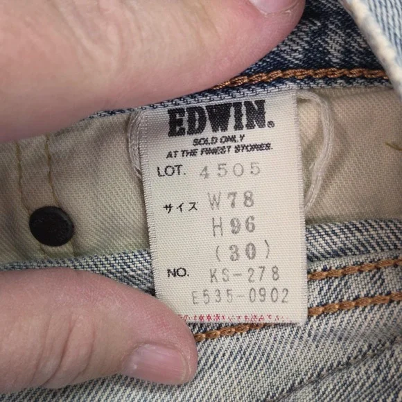 Edwin Jeans Mens Selvedge 505X Light Blue Straight Selvedge Japan Fits 28x28